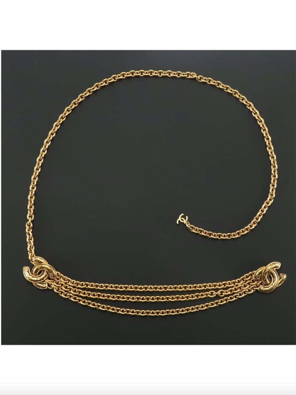 Chanel Vintage Interlocking Chain CC Logo Waist Belt